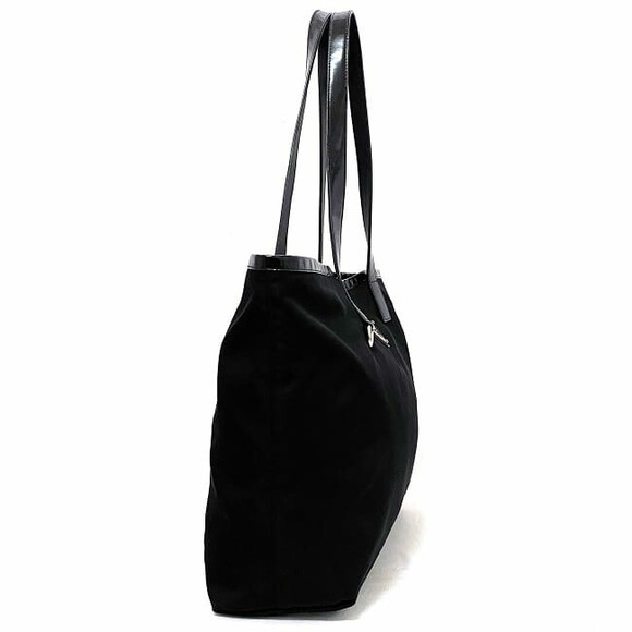 Prada Bag Nylon Leather Black Tote - Picture 1 of 9